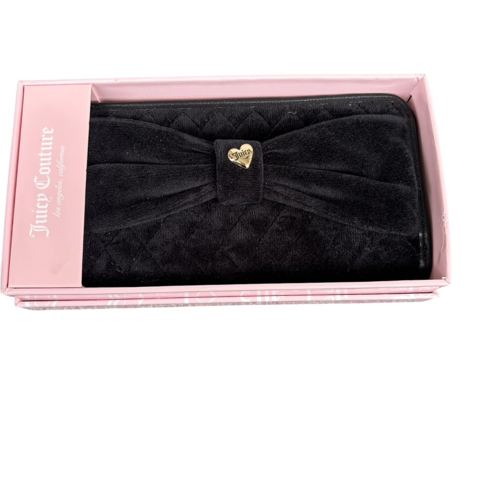 Juicy Couture Black Velvet Bow Wallet